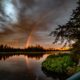boundary waters sunrise double rainbow bwca tofte gunflint trail ely echo bwcaw minnesota canoe canoeing mn north shore