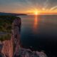 pallisade north shore state park tettegouche landscape sunrise mn minnesota sunset cliff lake superior