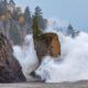 the stack lake superior rock tettegouche state park minnesota storm wave waves crash