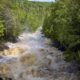 poplar river lutsen waterfall flood minnesota tofte grand marais mn north shore